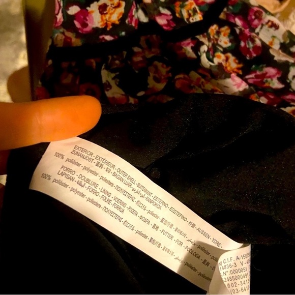 Zara midi floral long sleeves dress size XL fits L - Picture 10 of 10